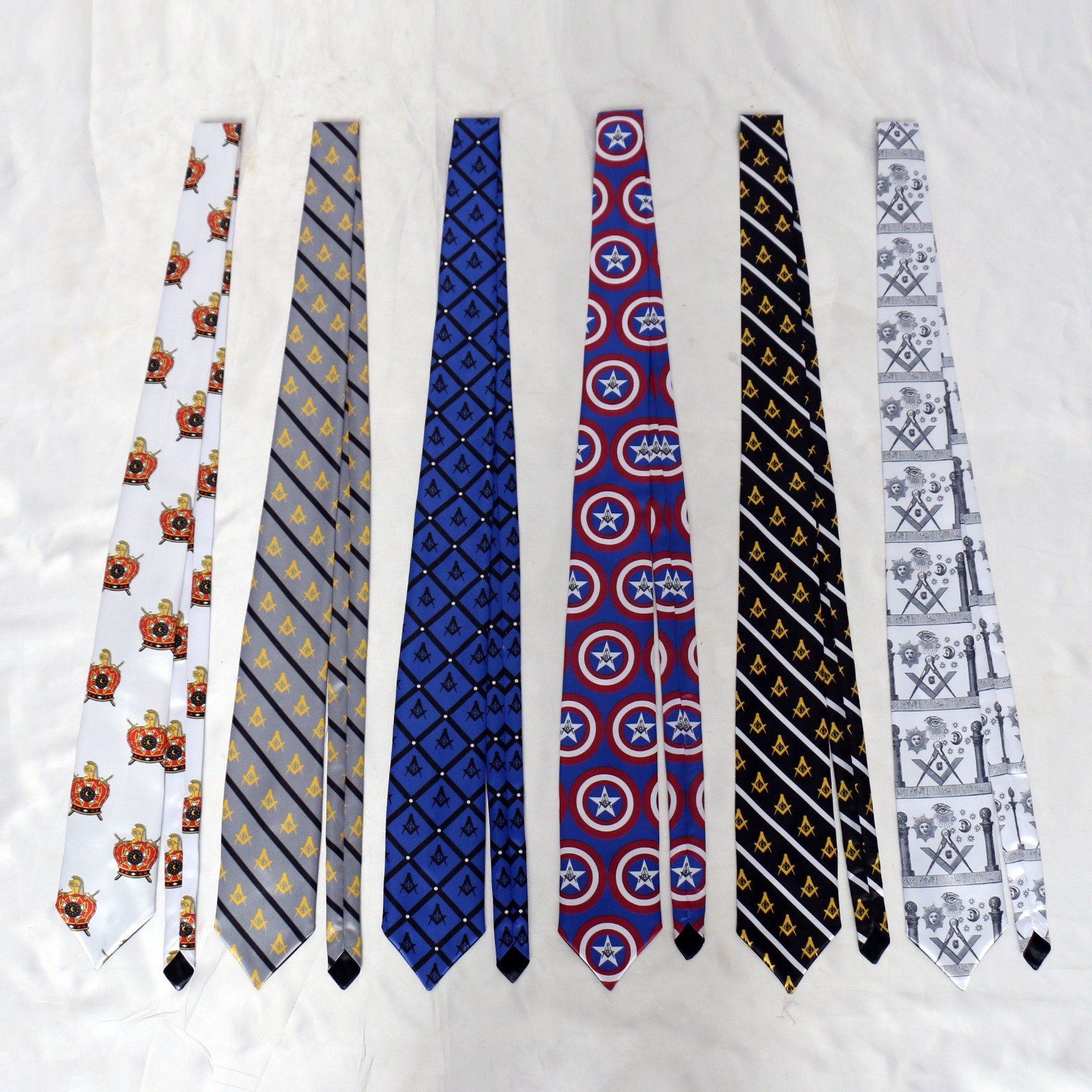 Order of the Eastern Star Sublimated High Quality Silk Tie OES Ties Masonic Regalia Custom Made Sublimation Satin Masons Ties