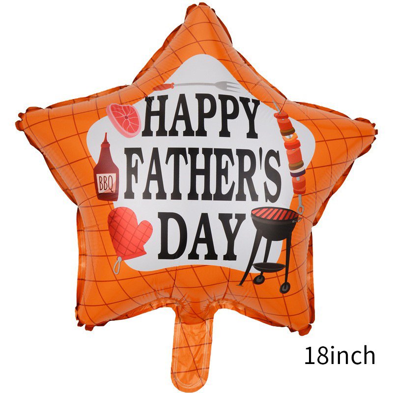 18 Inch Father's Day Gift For Dad Decoration Foil Balloon Cartoon Mustache Tie Best Dad Balloon