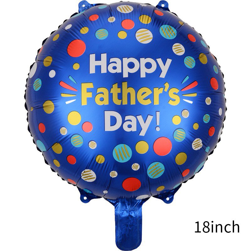 18 Inch Father's Day Gift For Dad Decoration Foil Balloon Cartoon Mustache Tie Best Dad Balloon