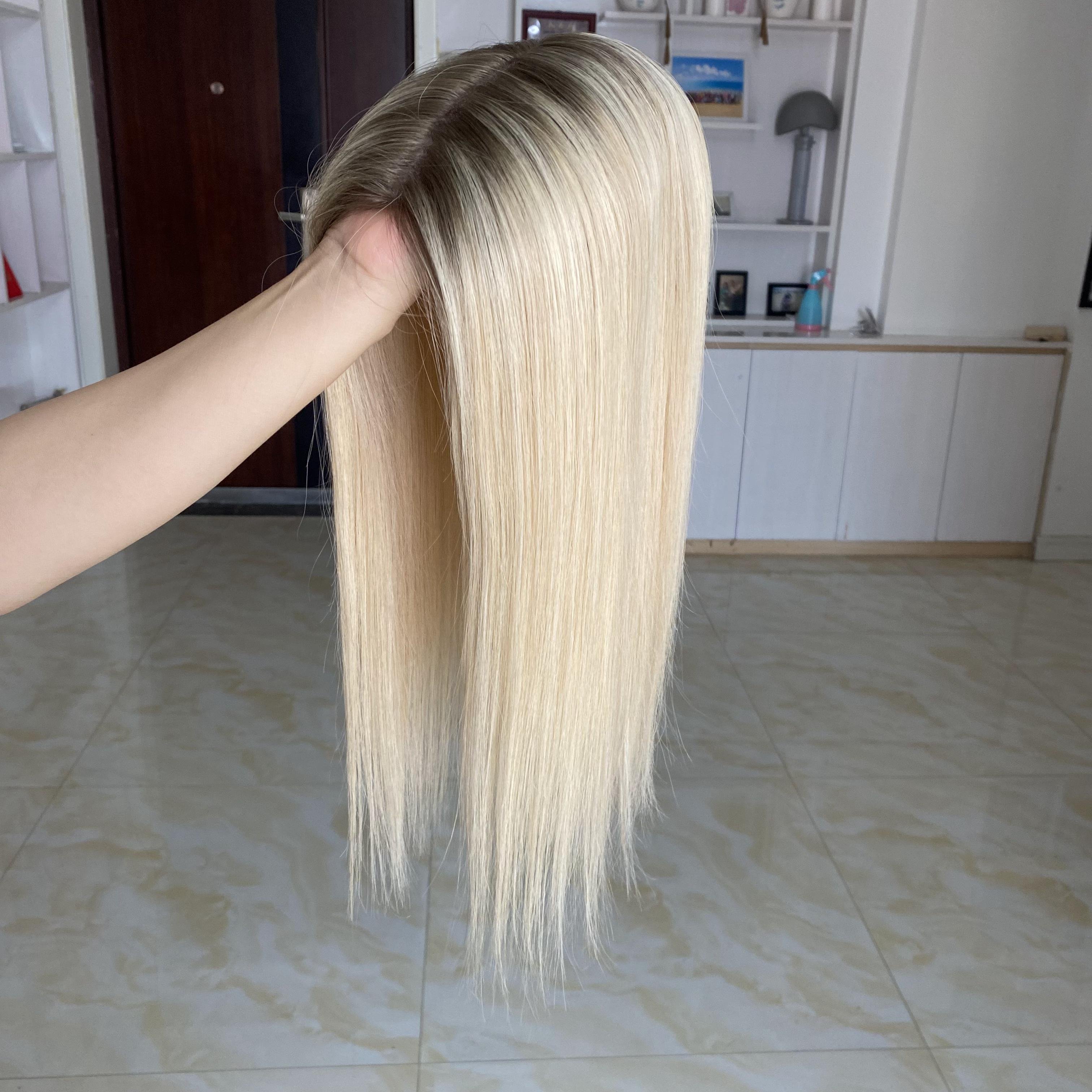 Natural Looking New Arrival Stock Chinese European Raw Virgin Silk Human Hair Topper For Women Silk Base Topper