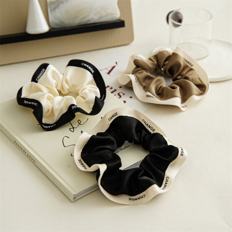 YT New Arrival Luxury Elegant Scrunchies Hair ties Elastic Hair Band Ropes for Women Large Satin Silk Women Hair Scrunchies