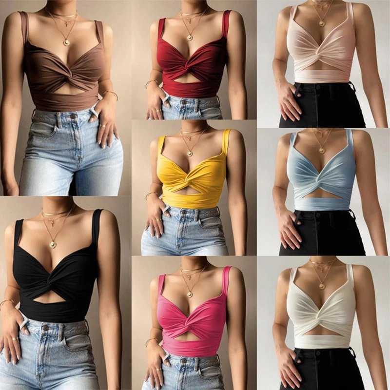 Sexy Women Sleeveless Short Crop Tops Ladies Vest Casual Tank Top Women&#39;s Tube Top Female Black White Stand Polyester Medium