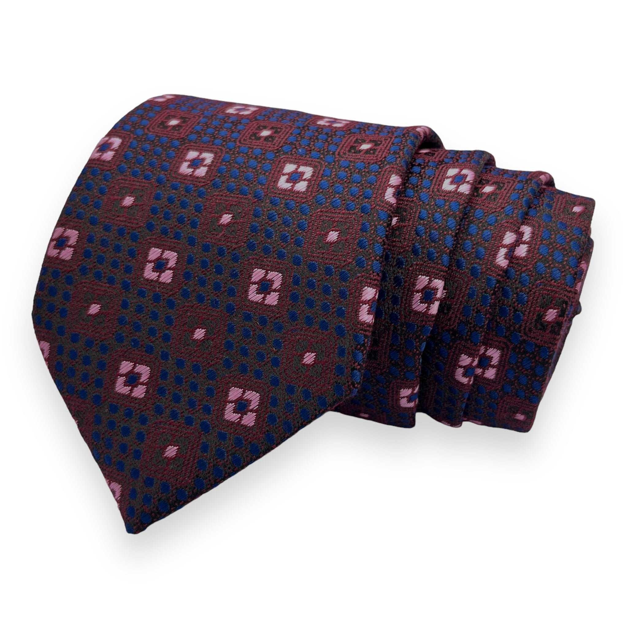 Burgundy Classic Men's Tie Silky Necktie for Formal Wear