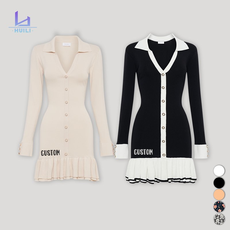 HL factory OEM manufacturer designer A-line dress women custom vacation dress wholesale summer floor length floral party dress