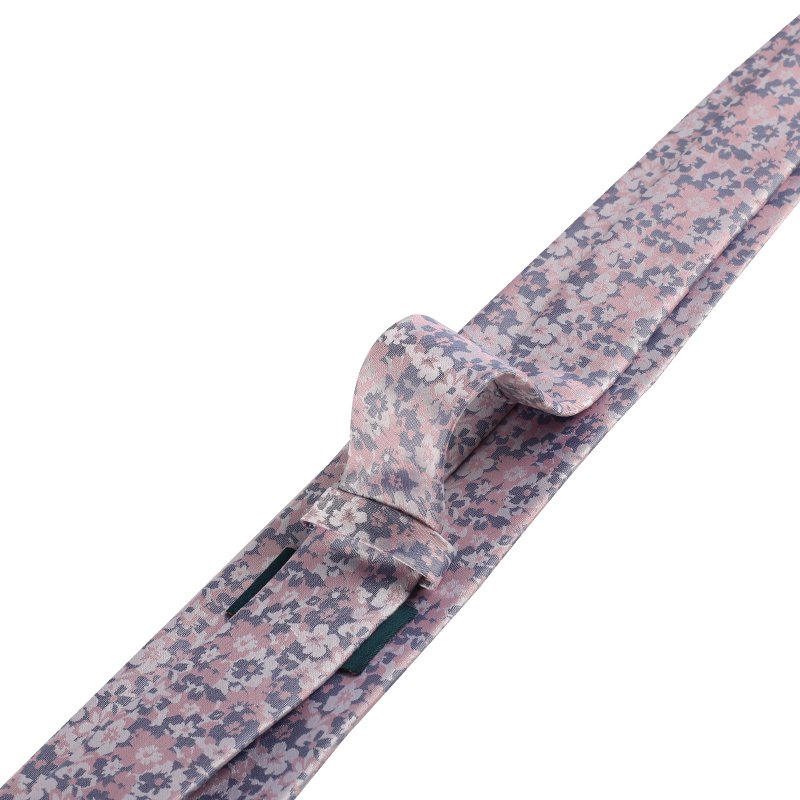 2024 Top Seller Products Custom Logo 100% Silk Ties High Quality Woven Jacquard Flower Pattern Neck Ties For Men