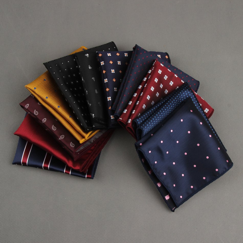Men's suit quality polyester pocket square cloth high weft dense suit pocket towel manufacturers direct wholesale retail