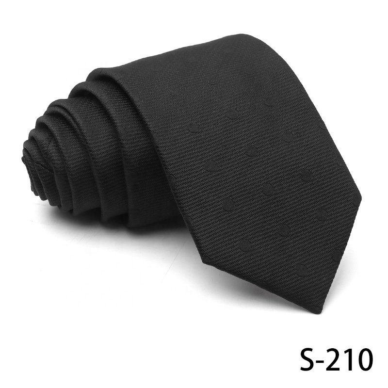 Polyester jacquard tie krawatte for wedding black hot sale cheap fashion design men stripe tie hand made tie