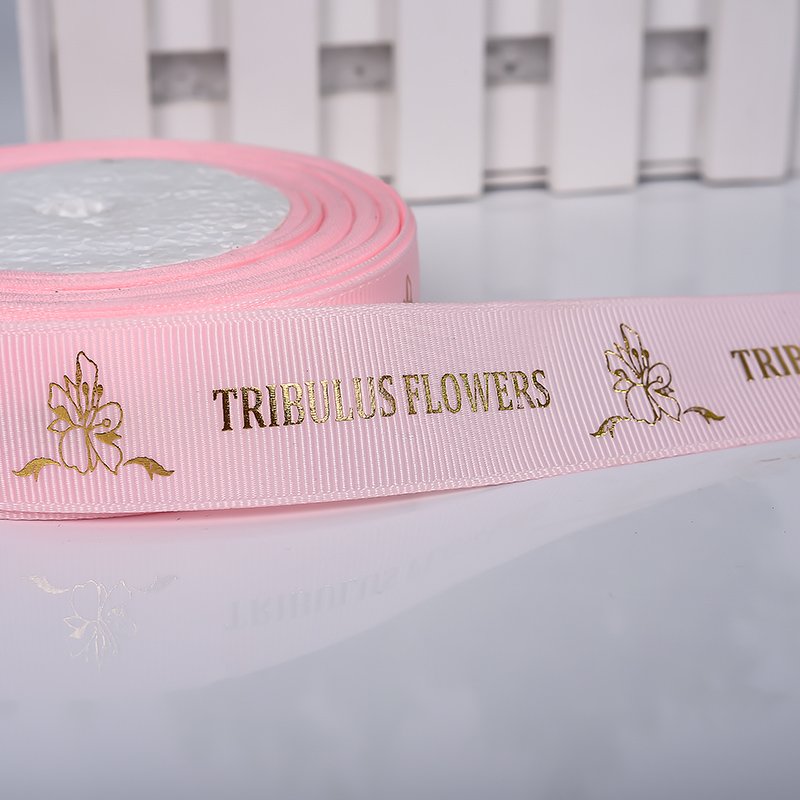 Factory wholesale personalized customized logo printed heart valentine wired edge halloween Flower ribbon