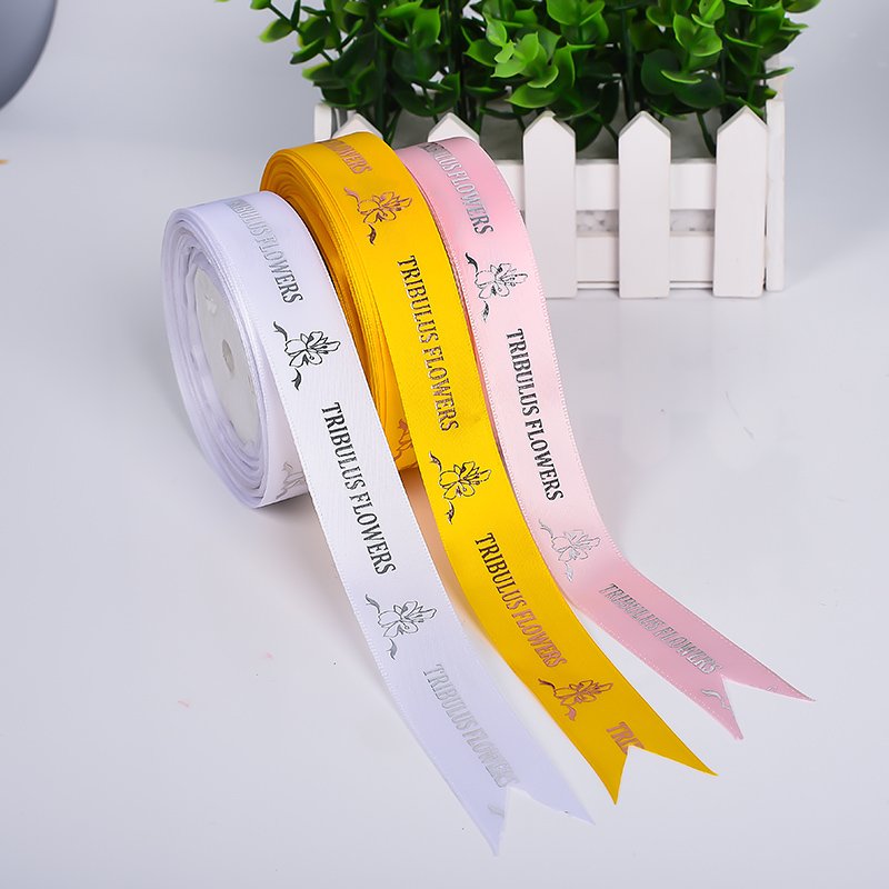Factory wholesale personalized customized logo printed heart valentine wired edge halloween Flower ribbon