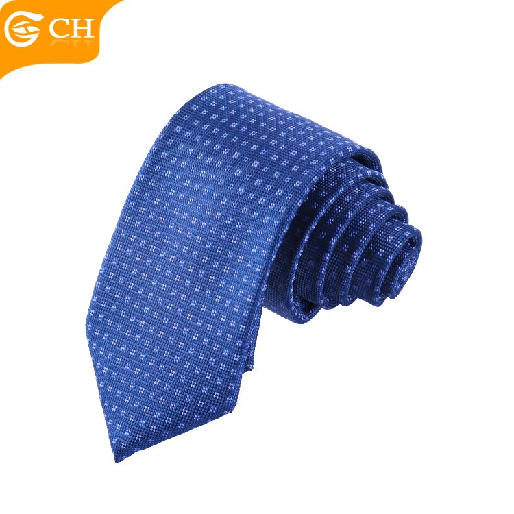Good Quality Wholesale Polyester Hombre Neckties Blue Woven Western Custom Neckties Suit Navy Logo Tie Tie