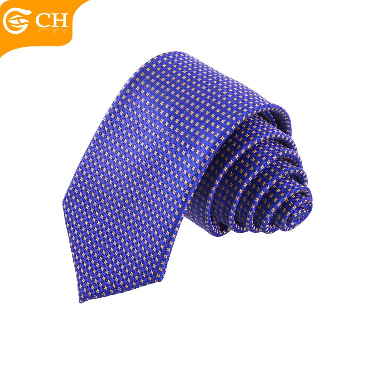 Good Quality Wholesale Polyester Hombre Neckties Blue Woven Western Custom Neckties Suit Navy Logo Tie Tie