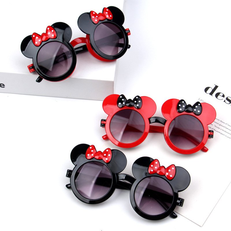 Wholesale Children's Bow Flip Sunglasses Cartoon Cute Photo Concave Shape Girl Sunglasses