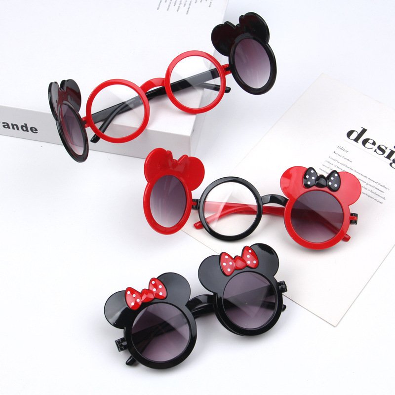 Wholesale Children's Bow Flip Sunglasses Cartoon Cute Photo Concave Shape Girl Sunglasses