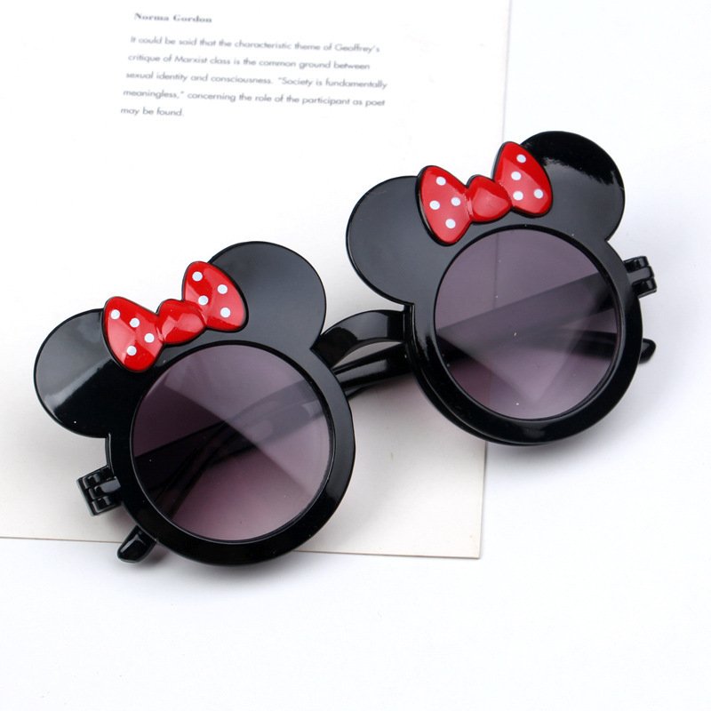 Wholesale Children's Bow Flip Sunglasses Cartoon Cute Photo Concave Shape Girl Sunglasses