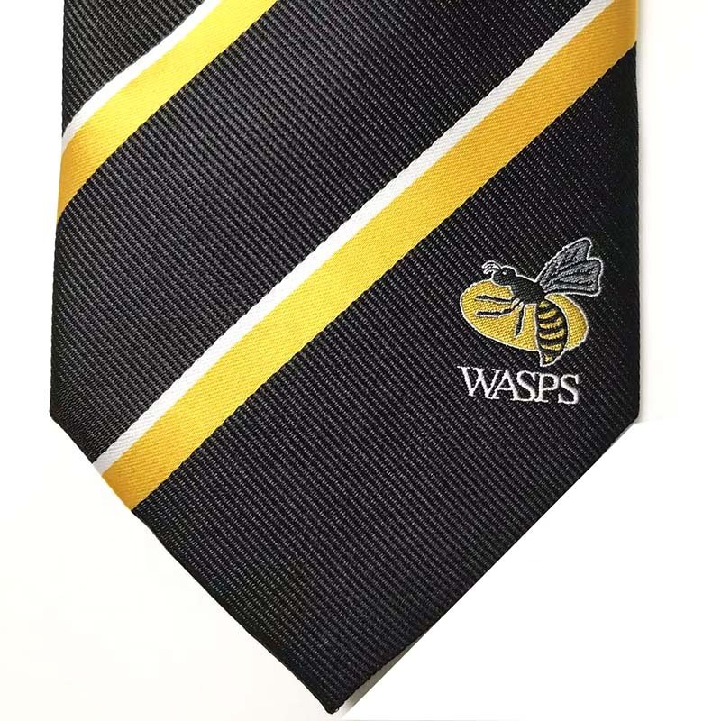 China Custom Logo Polyester Jacquard Cheap Hand Made Necktie Customized School Uniform Ties Factory