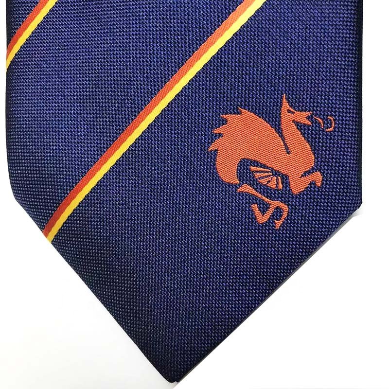 China Custom Logo Polyester Jacquard Cheap Hand Made Necktie Customized School Uniform Ties Factory