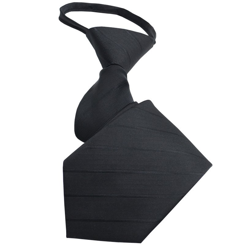 Tie men formal business gentleman 8CM no tie lazy work professional wear black Tibetan gray