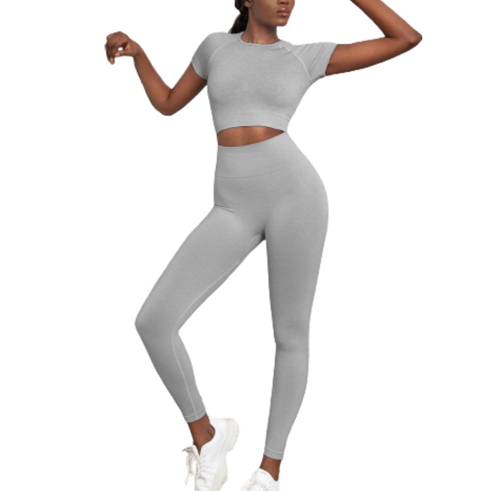 Seamless Onesie Gym Clothing Yoga Outfit Sports Suit Women Workout Gym Fitness Sets Customized Logo Printing Spandex Nylon