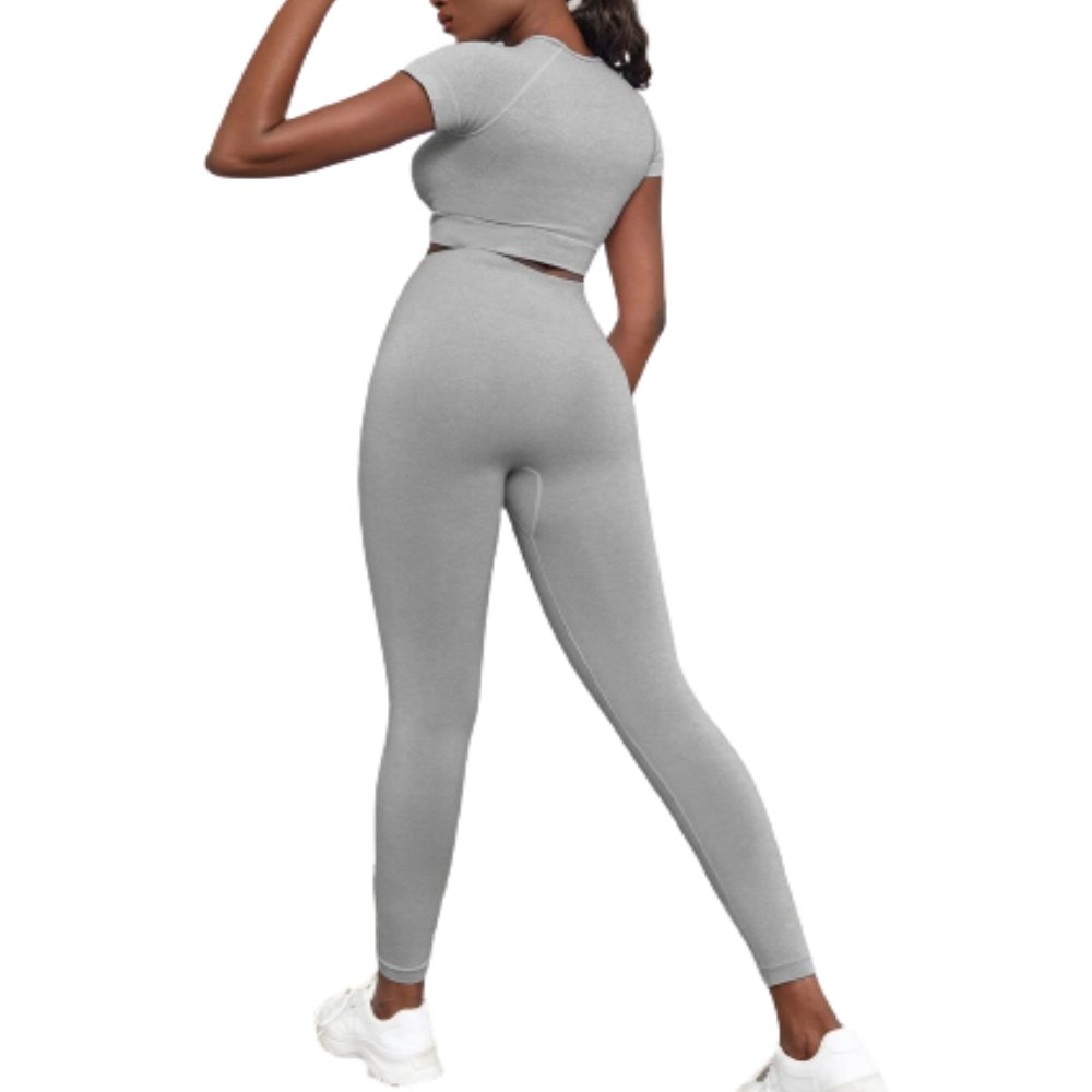 Seamless Onesie Gym Clothing Yoga Outfit Sports Suit Women Workout Gym Fitness Sets Customized Logo Printing Spandex Nylon