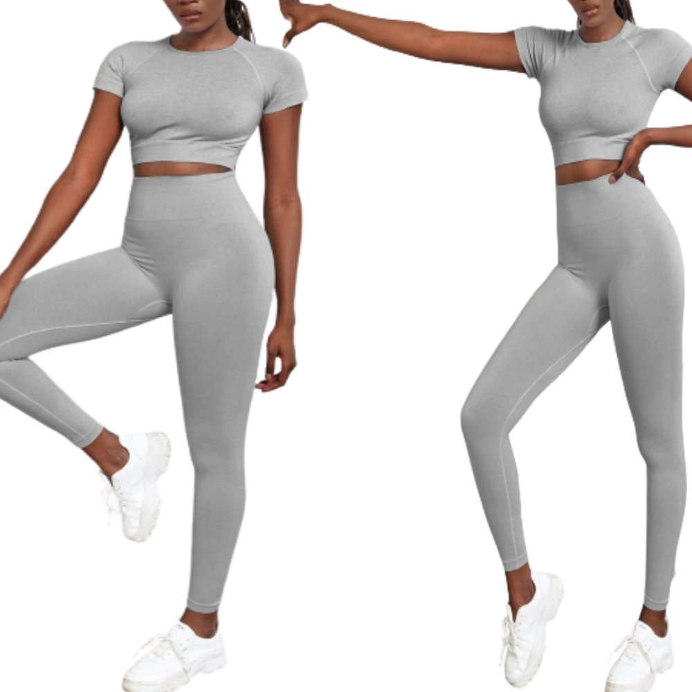Seamless Onesie Gym Clothing Yoga Outfit Sports Suit Women Workout Gym Fitness Sets Customized Logo Printing Spandex Nylon