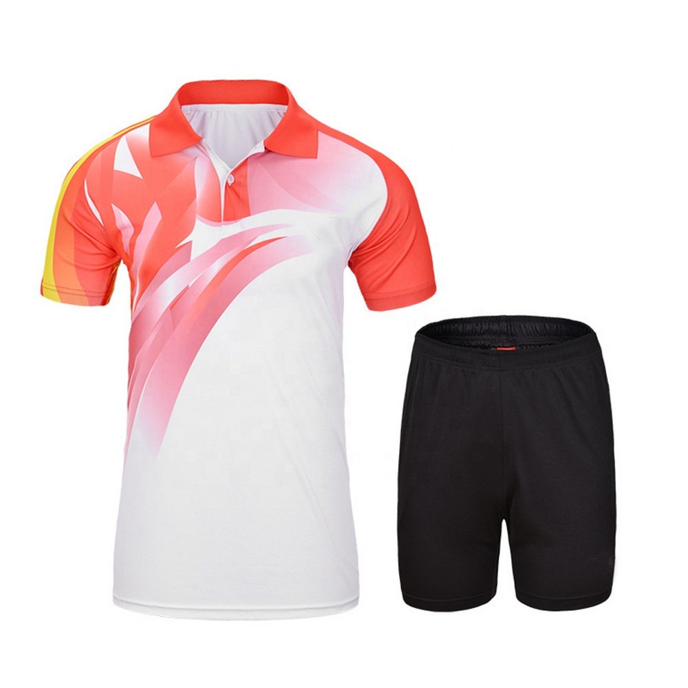Quick Dry Breathable Men Badminton Shirt And Shorts With Short Sleeves Table Tennis Skirts Uniform For Women