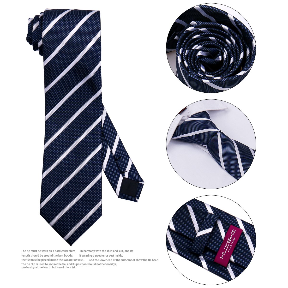 Luxury Striped Sky Blue Yellow Neckties For Men Silk Classic Wedding Ties High Quality