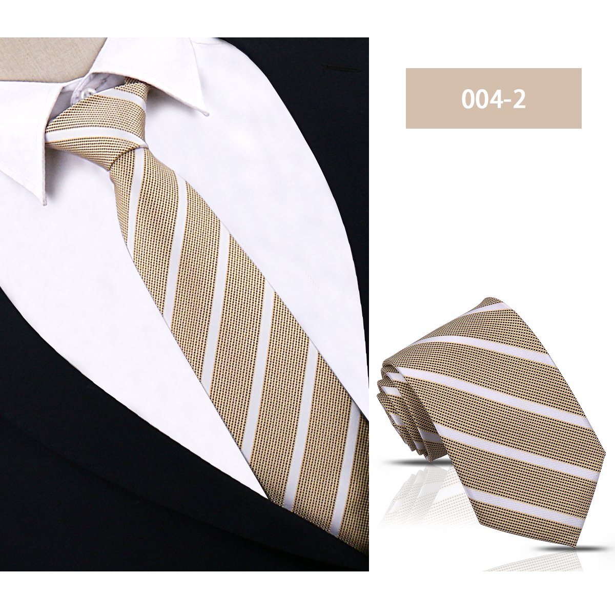 Luxury Striped Sky Blue Yellow Neckties For Men Silk Classic Wedding Ties High Quality