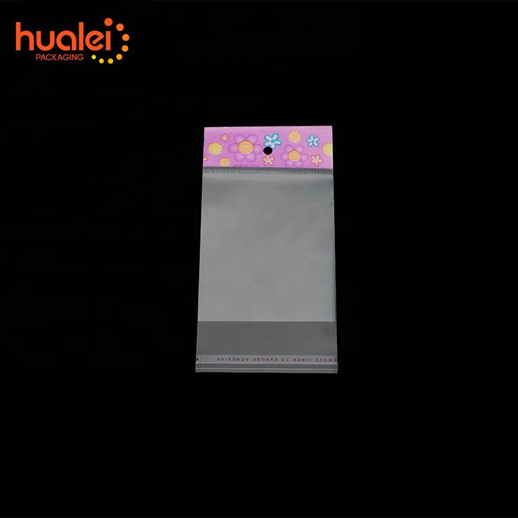 2025 Custom Recycled Eco-Friendly Self Adhesive Seal Fashion Accessories Hair Ties Transparent Opp BOPP Bag With Header