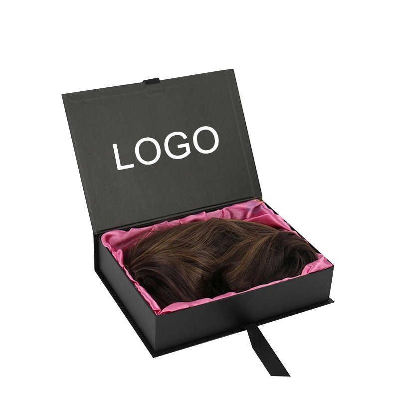Wig box packaging custom logo printing Custom logo luxury wigs packaging gift boxes braided with handle