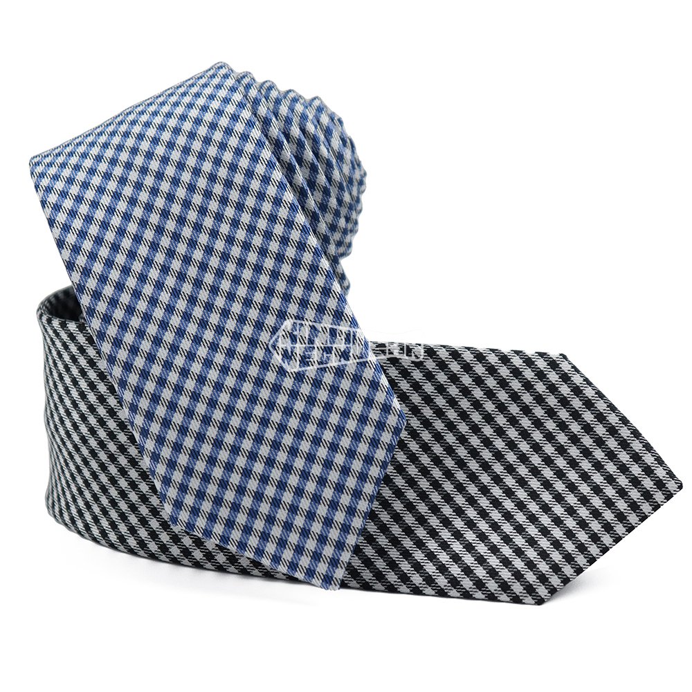 Private Label Polyester Slim Plaid Business Suits Men Ties Accessories Design Your Own Necktie
