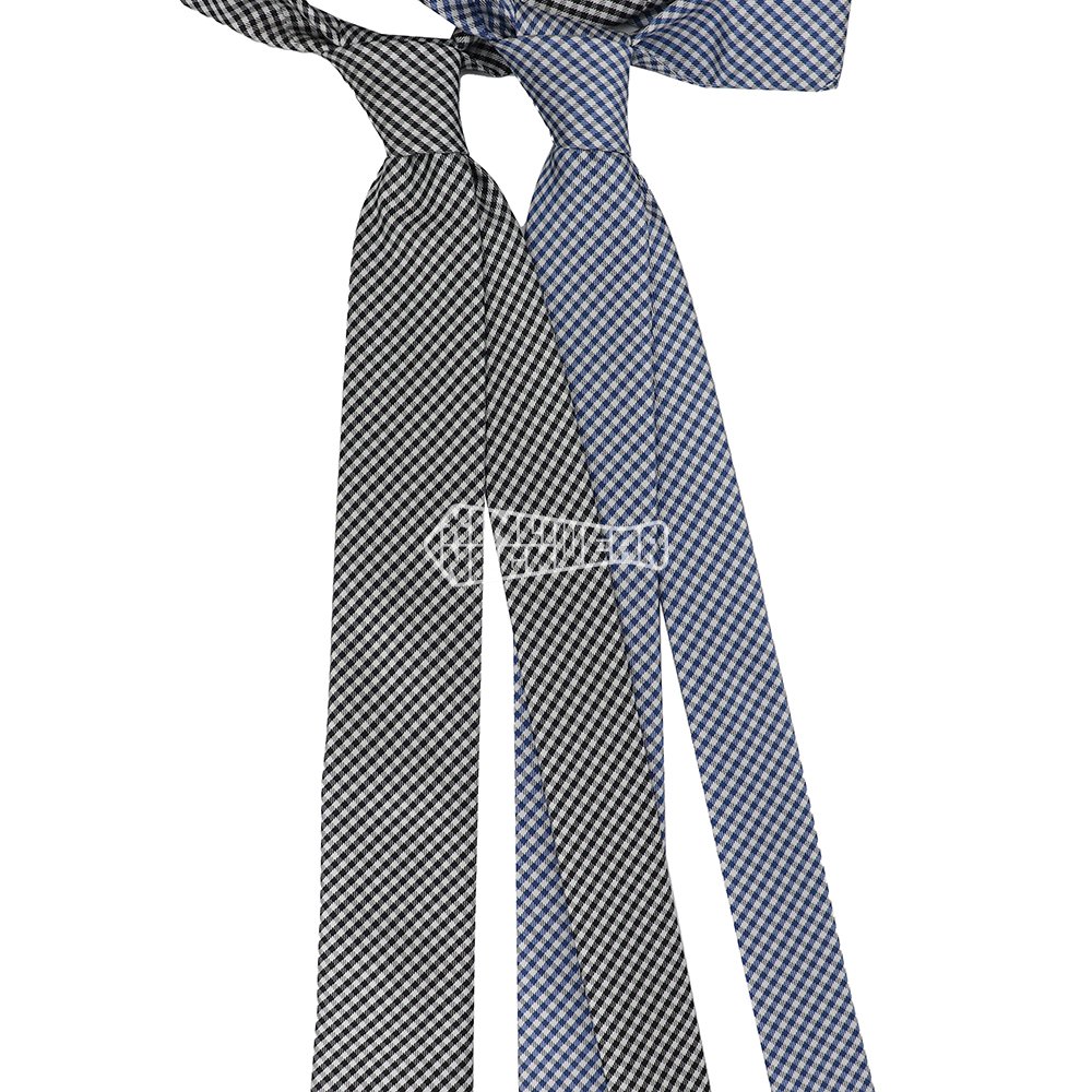 Private Label Polyester Slim Plaid Business Suits Men Ties Accessories Design Your Own Necktie