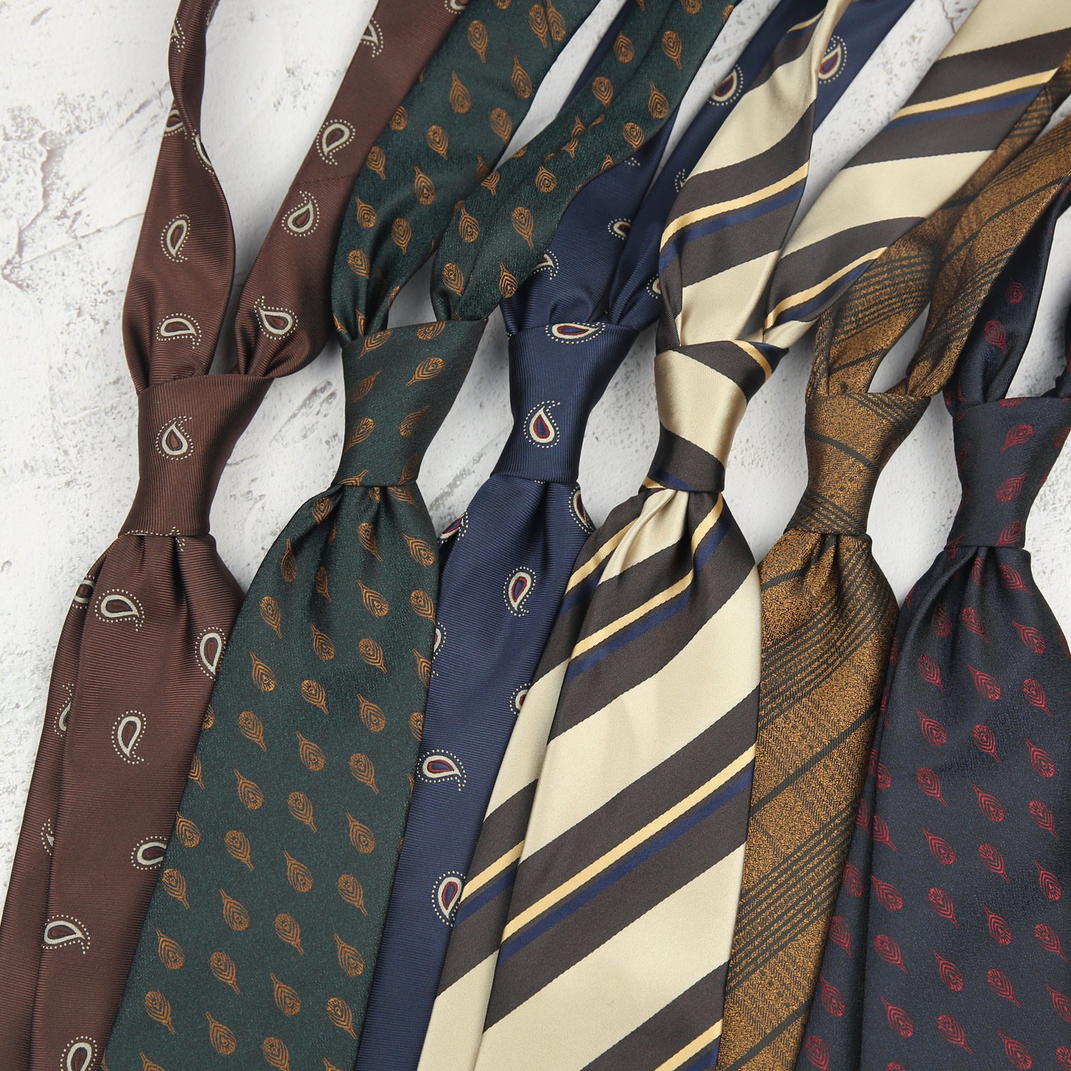 Classic Tie Woven Jacquard polyester paisley Neck Ties for Black red solid Men's ties for Weddings Grooms Necktiemen