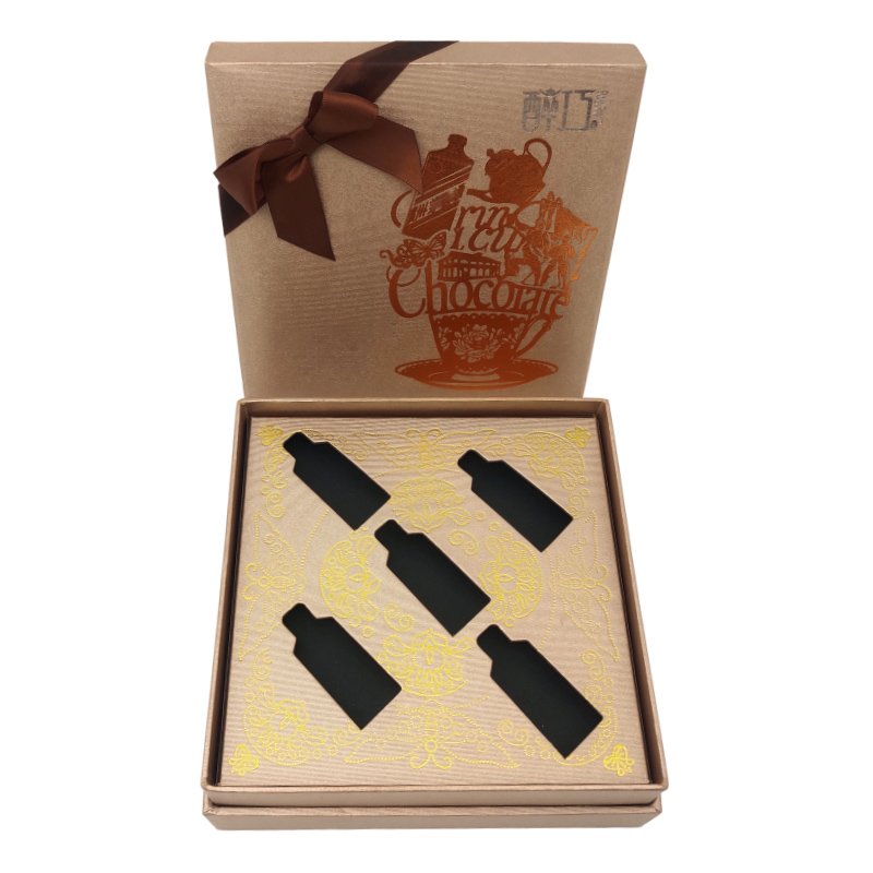 High quality Chocolate Box Lid and Bottom Gift Box Chocolate Packaging with Bows