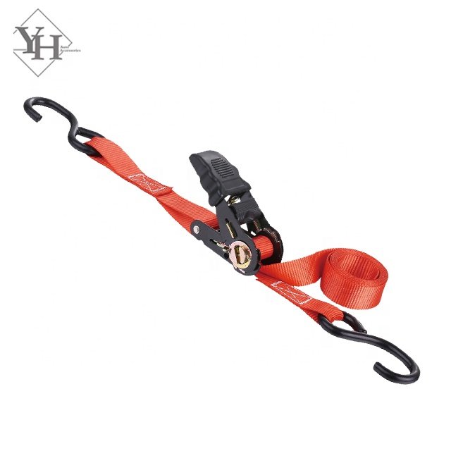 25mm 800kgs ratchet tie down straps with s hook