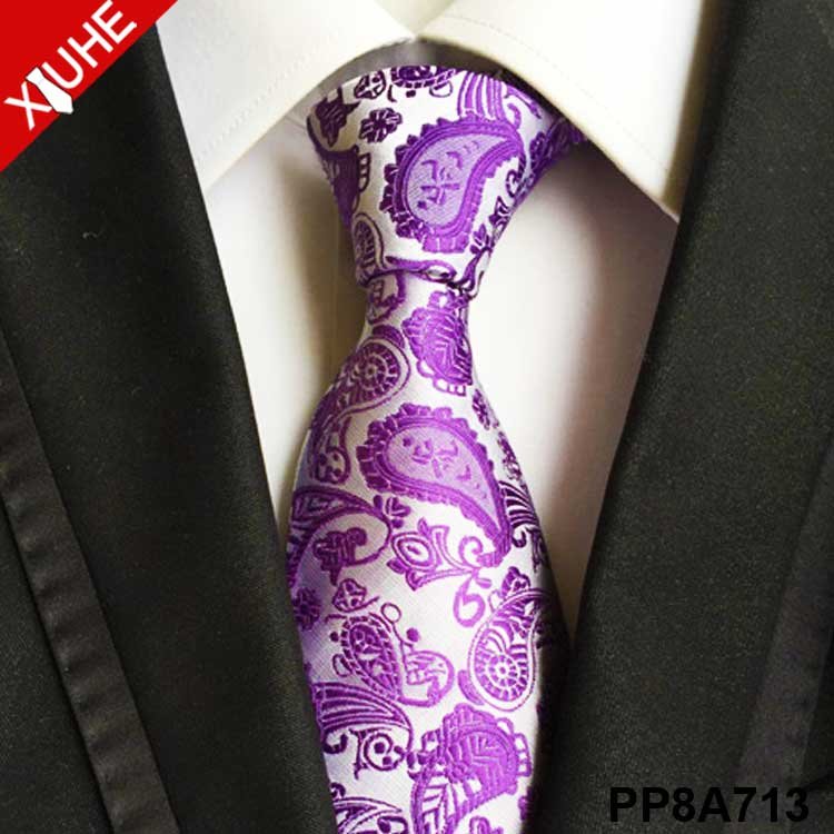 Design Luxury Colorful Tie Unique Jacquard Yarn-dyed Fabric Neckties Paisley Mens Custom Polyester Ties