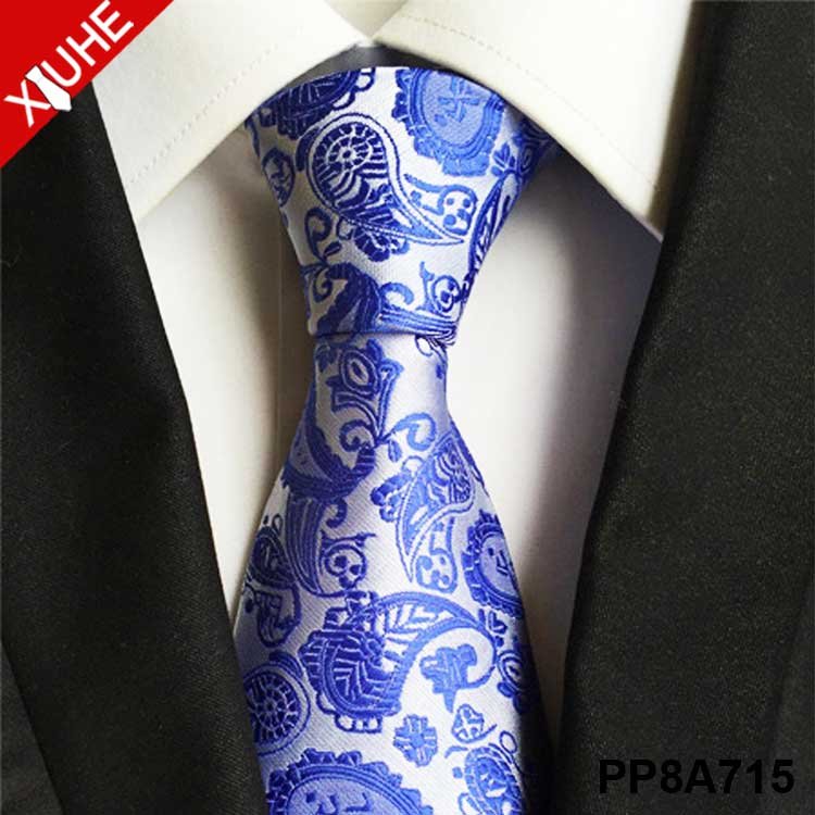 Design Luxury Colorful Tie Unique Jacquard Yarn-dyed Fabric Neckties Paisley Mens Custom Polyester Ties