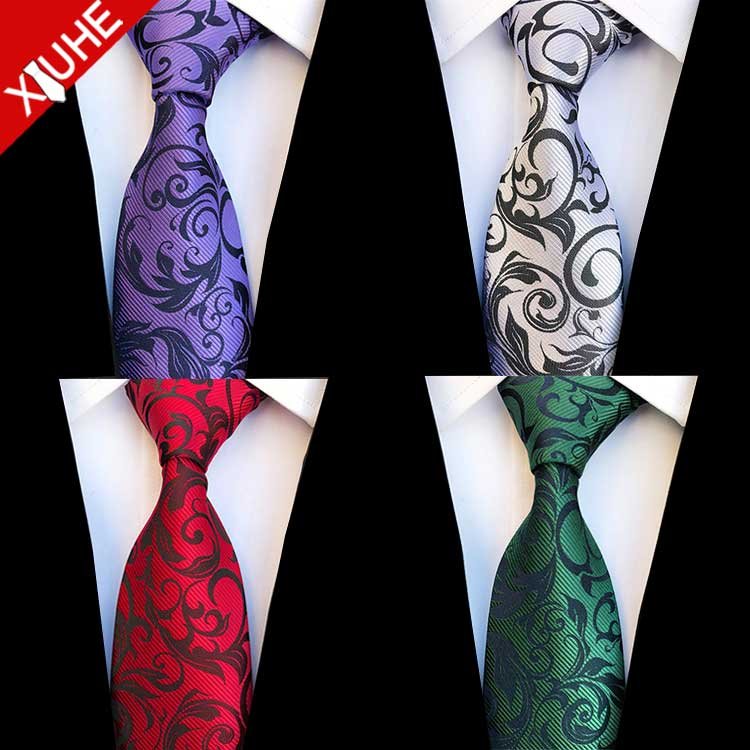 Design Luxury Colorful Tie Unique Jacquard Yarn-dyed Fabric Neckties Paisley Mens Custom Polyester Ties