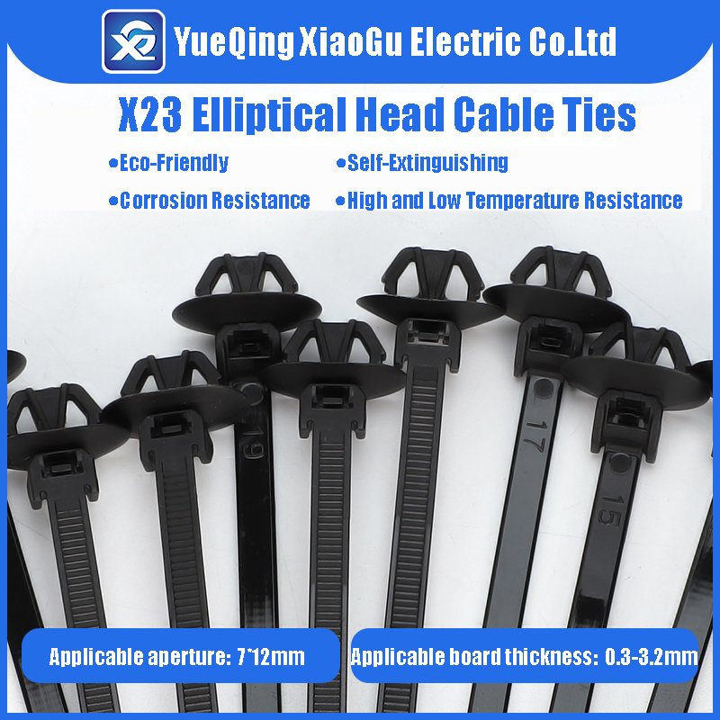 Ready to Ship Revolutionize Fastening: Push Mount Cable Zip Ties with Arrowhead for Oval Holes