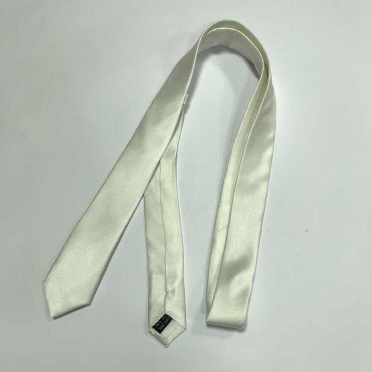 14mm 100%silk charmeuse fabric white silk tie Customizable Man Accessories Ready To Wear For Wedding Party