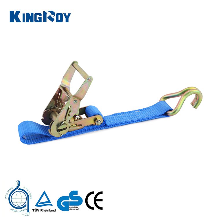 KINGROY 1.5inch 6m 2ton polyester tie down straps truck straps with claw hooks for cargo control