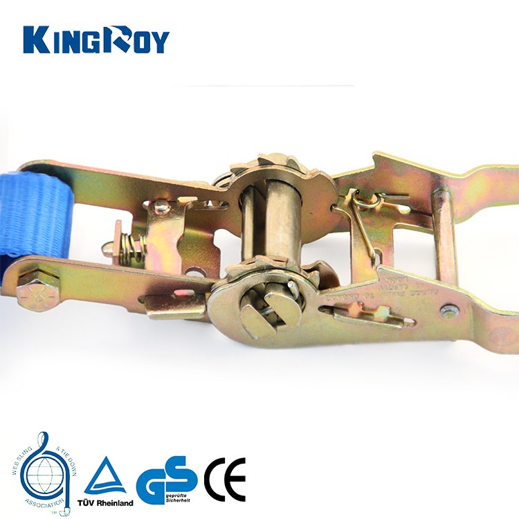 KINGROY 1.5inch 6m 2ton polyester tie down straps truck straps with claw hooks for cargo control