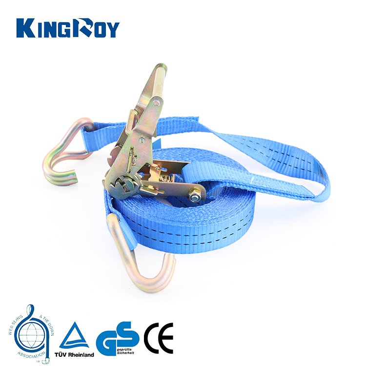 KINGROY 1.5inch 6m 2ton polyester tie down straps truck straps with claw hooks for cargo control