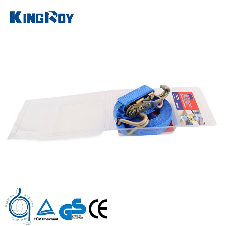 KINGROY 1.5inch 6m 2ton polyester tie down straps truck straps with claw hooks for cargo control