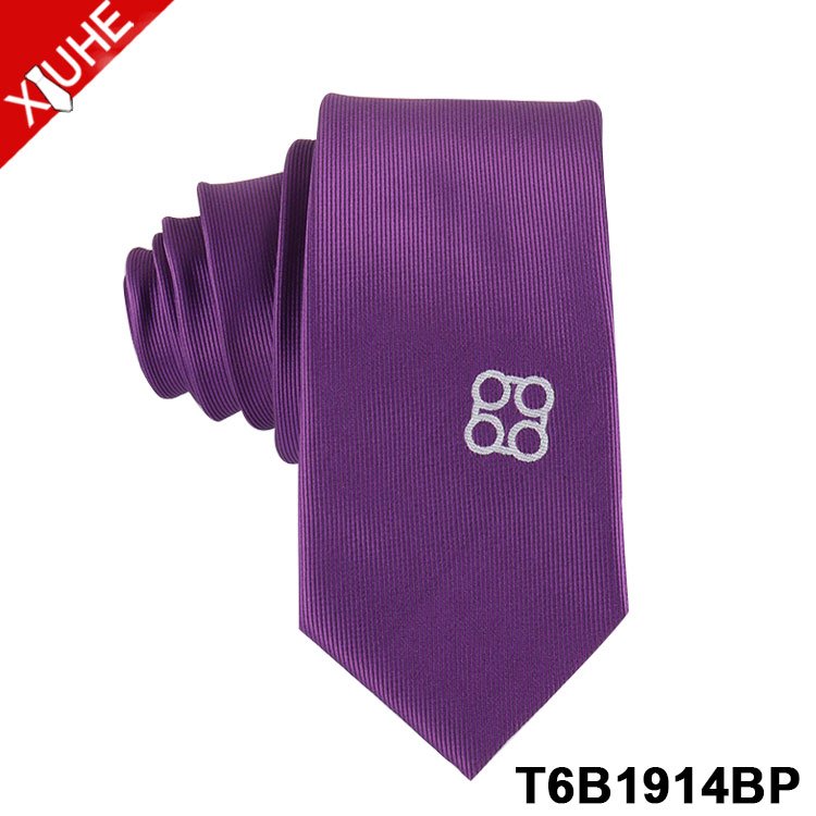 Uniform Tie OEM ODM Tie Gold Color School Jacquard Slim Necktie Mens Custom LOGO Polyester Ties