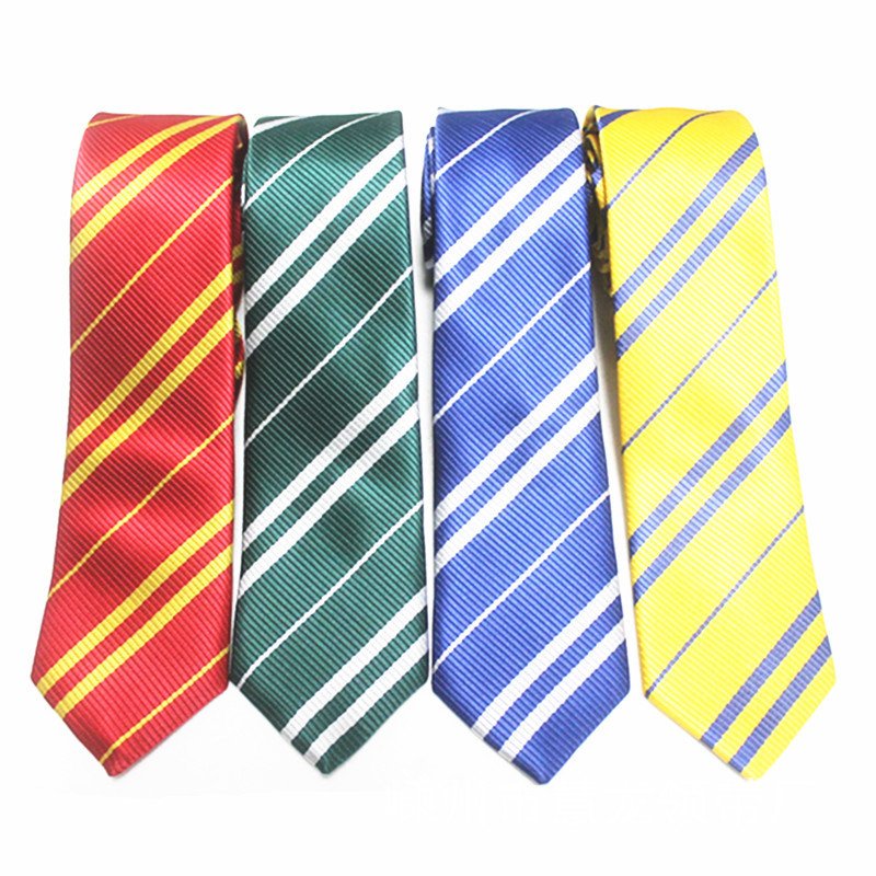 Customizable logo Polyester Student badge Tie Preppy diagonal striped tie clothing and accessories