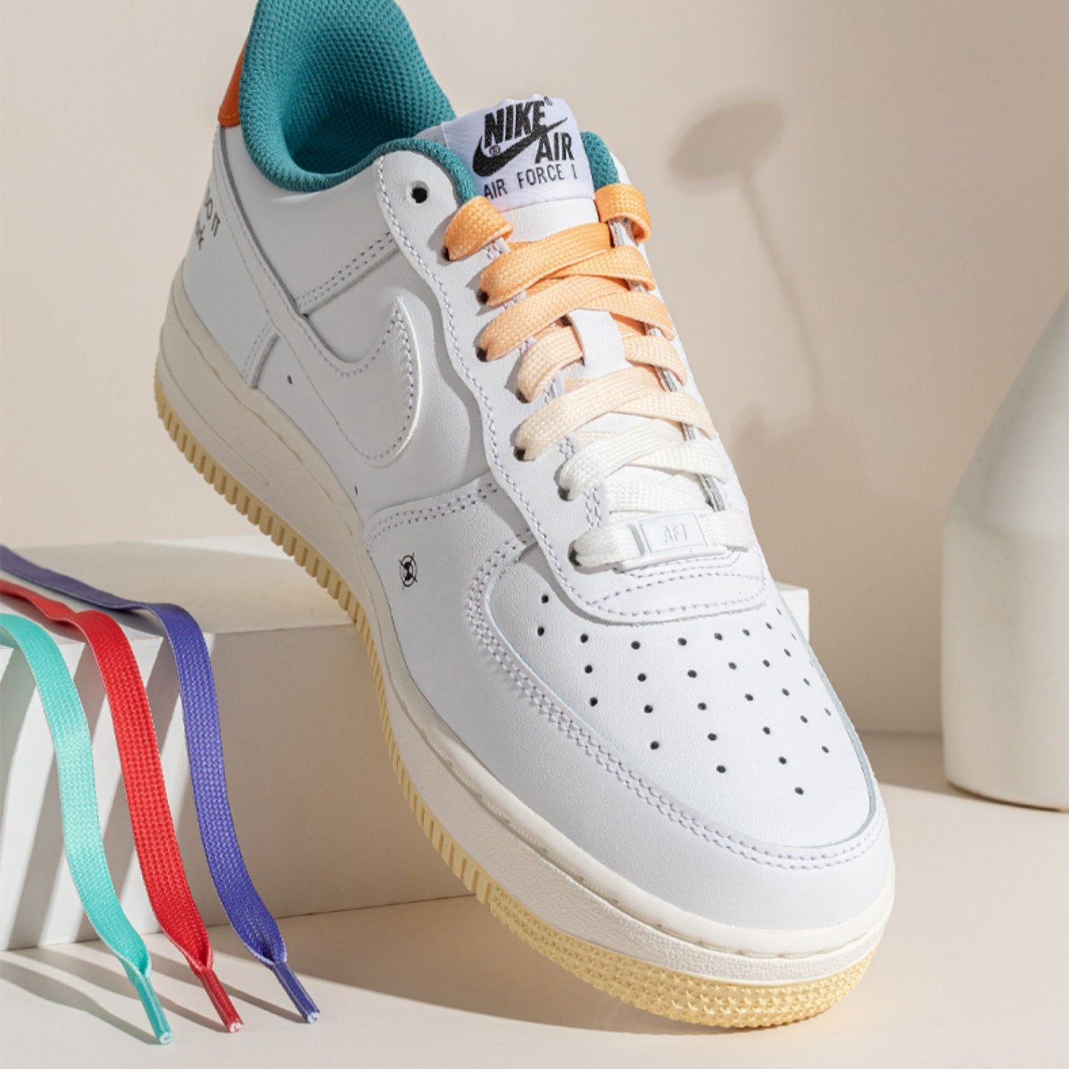 Gradient Cashew Flowers Laces Printed Flat Canvas Shoelaces Sports Casual Basketball Shoes Laces for Women and Men Shoe Laces