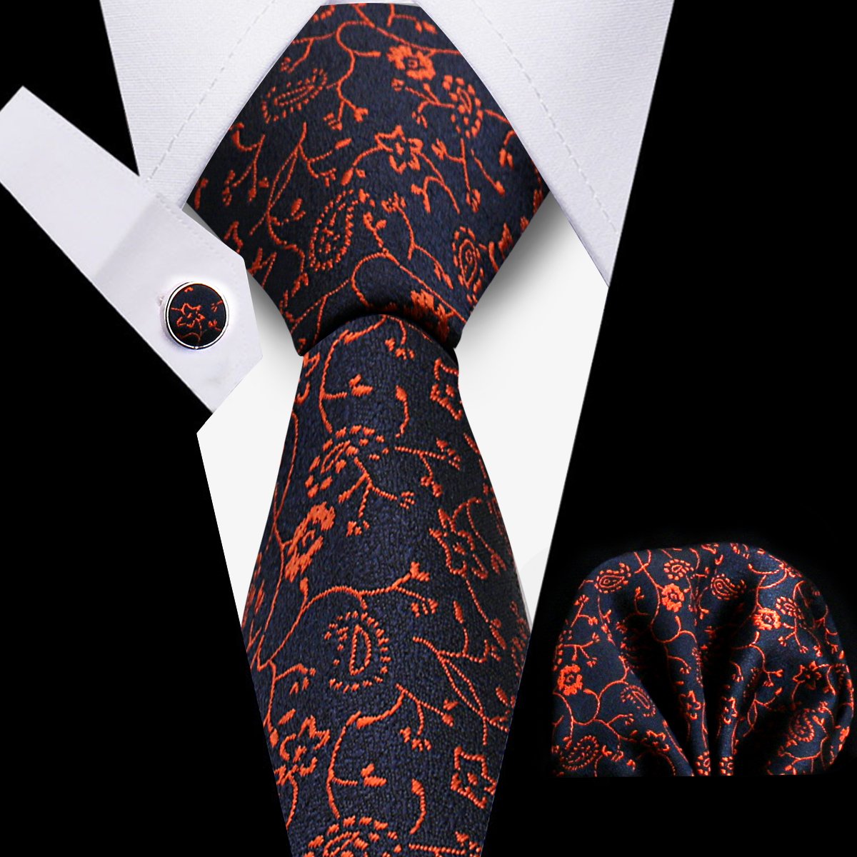 Wholesale Paisley Green Polyester Neck Tie Business Neckties For Men Silk Ties With Handkerchiefs