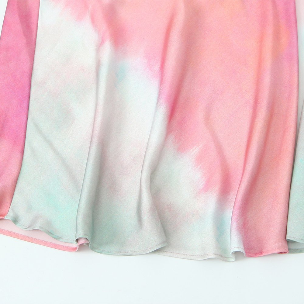 PB&ZA Women 2024 summer New Chic Fashion Tie dye print MIDI Dress Vintage Sleeveless Female Dresses robe Mujer