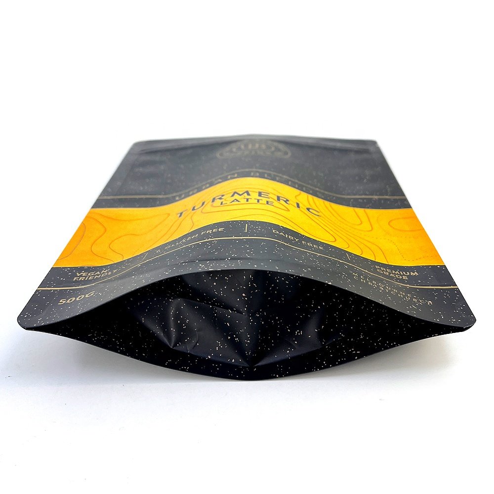 Custom printed logo 500g coffee bag aluminium foil mylar bag matte doypack with zipper stand up pouch for food packaging