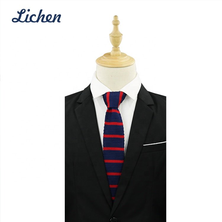 Gravata Slim Gravatas Para Homens Polyester Men Knit Tie for Knitted Machine Weave Necktie
